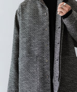 画像をギャラリービューアに読み込む, INTÉRIM インテリムのDOUBLE SIDED JACQUARD TWEED DEAD STOCK HYPER BIG FLY FRONT SHIIRT JACKETのBLACK公式通販サイトsession福岡セレクトショップ
