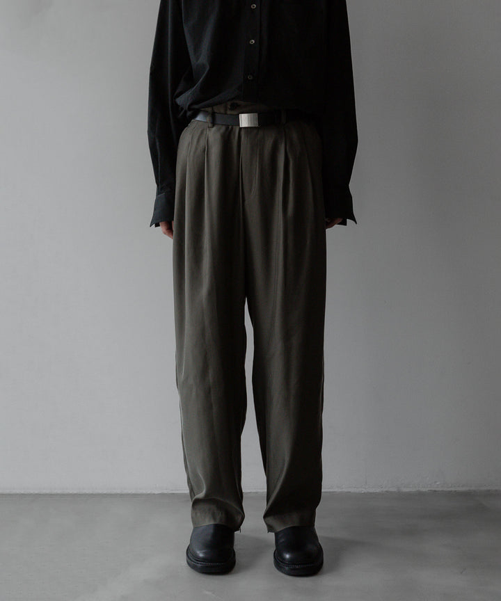 【stein】ssstein シュタインのCUPRO WIDE EAZY TROUSERS - GREY KHAKI公式通販サイトsession福岡セレクトショップ