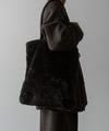 【ssstein】ACRYLIC FUR TOTE BAG - GREY KHAKI