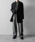 画像をギャラリービューアに読み込む, 【ssstein】W/SI SATIN PEAK LAPEL SHORT COAT - BLACK
