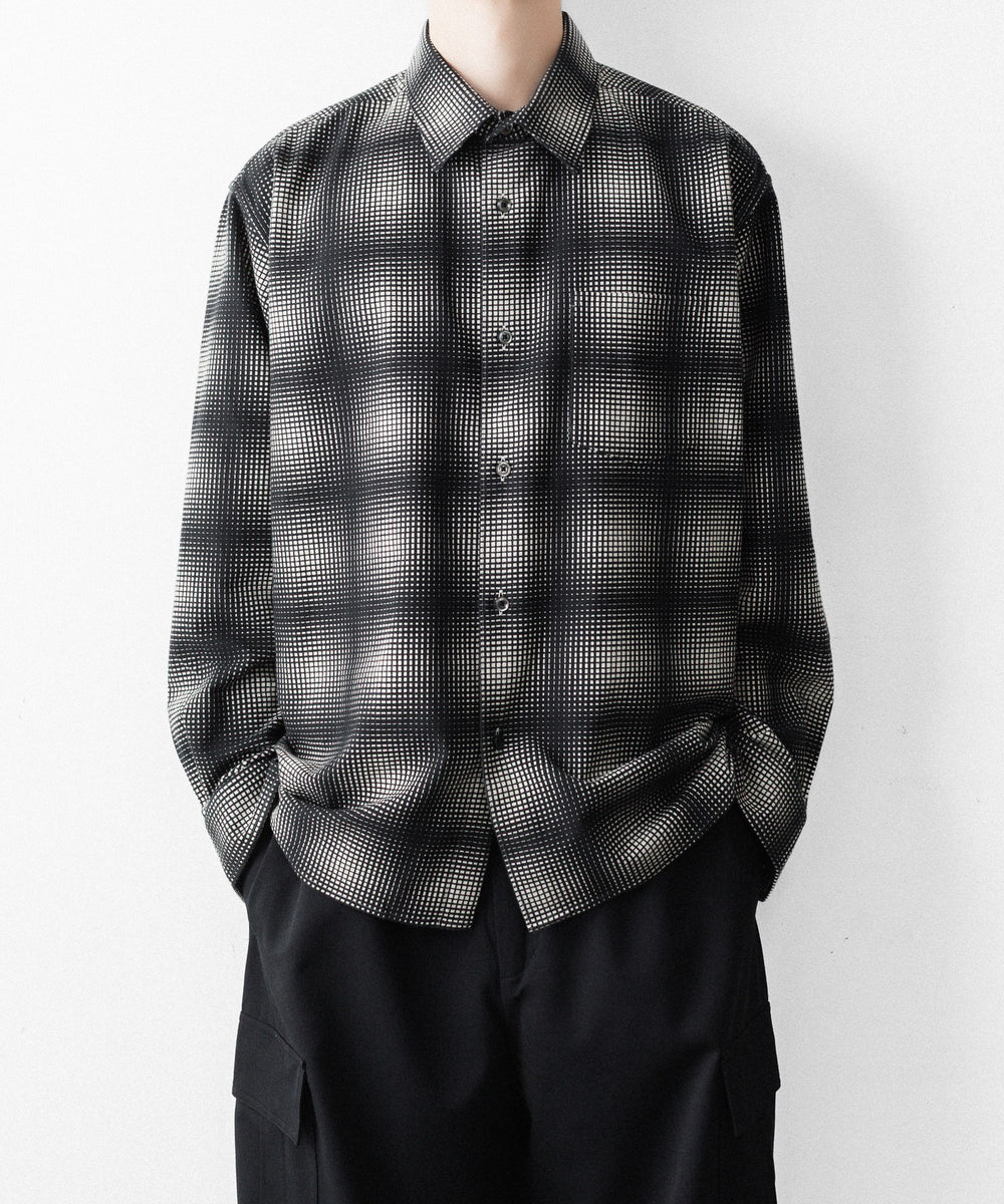 REVERBERATE リバーバレイトのFLANNEL SHIRTのBLACK×WHITE 公式通販サイトsession福岡セレクトショップ
