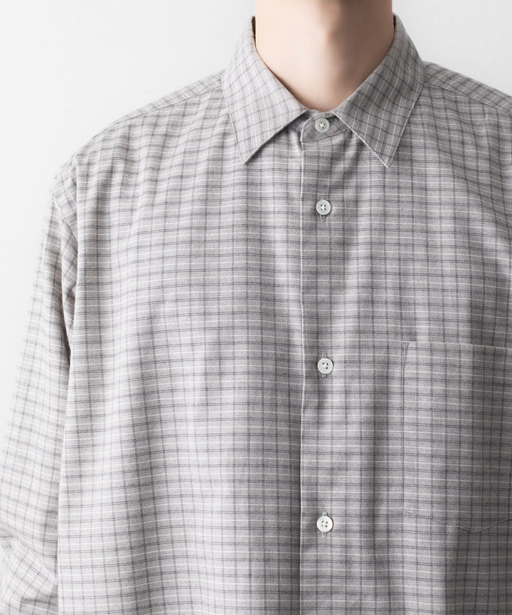 ssstein(シュタイン)のCOTTON LLAMA OVERSIZED REGULAR COLLAR SHIRT - GRAPH CHECKの公式通販サイトsession福岡セレクトショップ