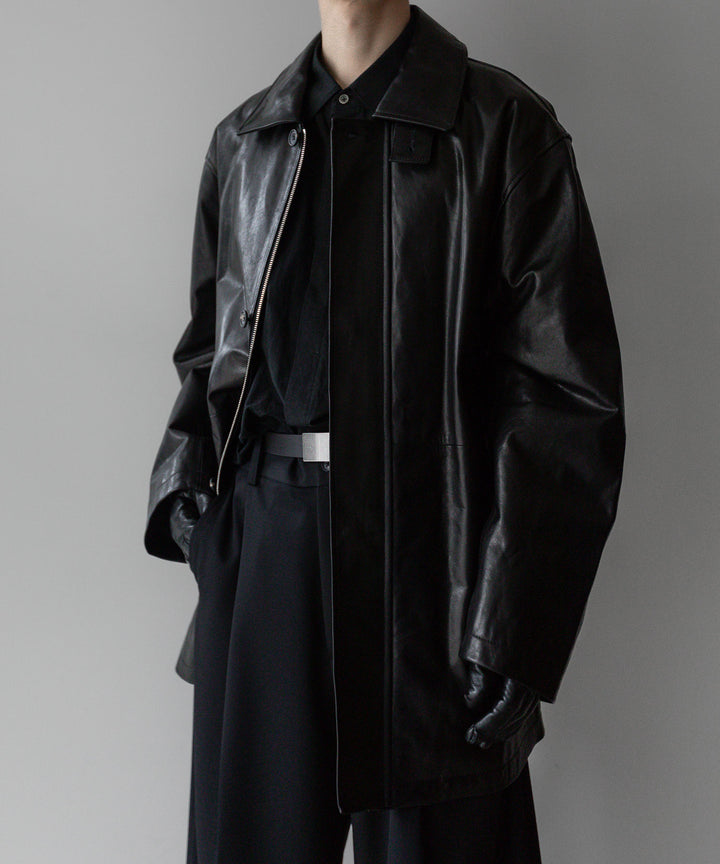 stein シュタイン 23AW LEATHER ZIP JACKET - BLACK sessionセッション福岡セレクトショップ 公式通販サイト