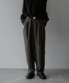 【stein】CUPRO WIDE EASY TROUSERS - GREY KHAKI