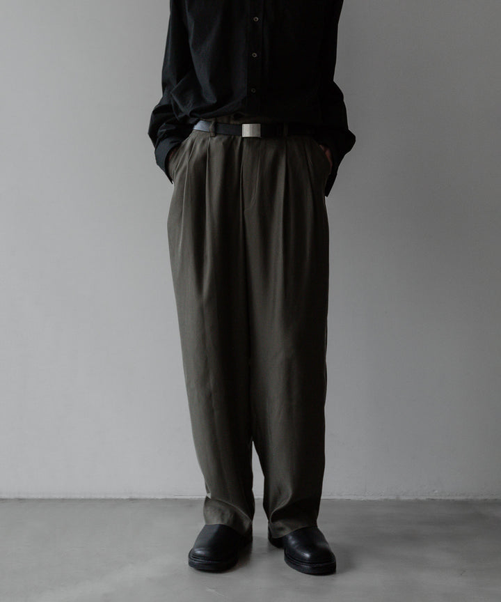 【stein】ssstein シュタインのCUPRO WIDE EAZY TROUSERS - GREY KHAKI公式通販サイトsession福岡セレクトショップ