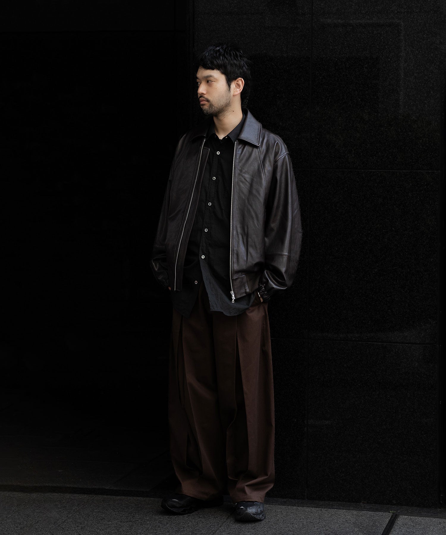 sage NATION セイジネーションのBOX PLEAT TROUSER - BROWNの公式通販サイトsession福岡セレクトショップ 