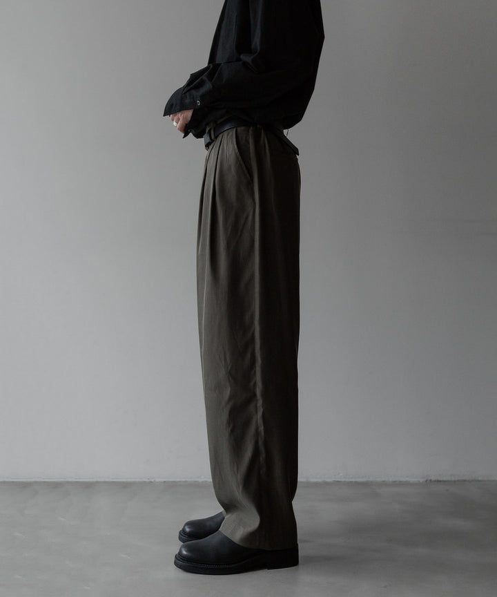 【stein】ssstein シュタインのCUPRO WIDE EAZY TROUSERS - GREY KHAKI公式通販サイトsession福岡セレクトショップ