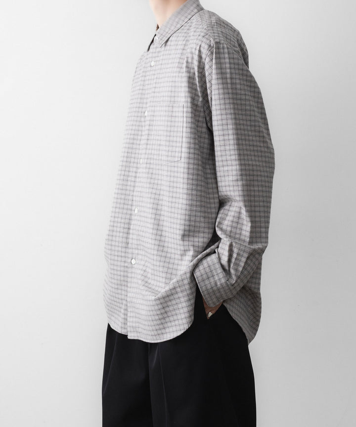 ssstein(シュタイン)のCOTTON LLAMA OVERSIZED REGULAR COLLAR SHIRT - GRAPH CHECKの公式通販サイトsession福岡セレクトショップ
