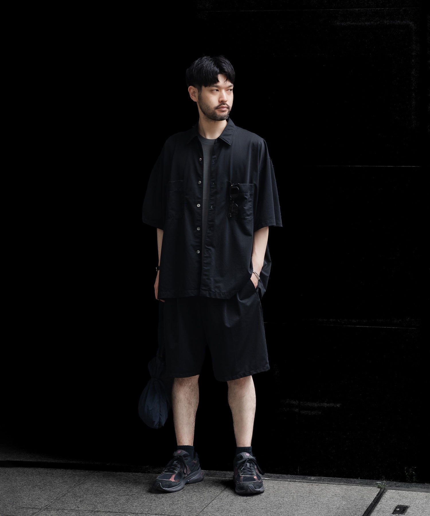 KANEMASA PHIL.】36G NYLON BALISE SS SHIRT - BLACK DYE | 公式通販