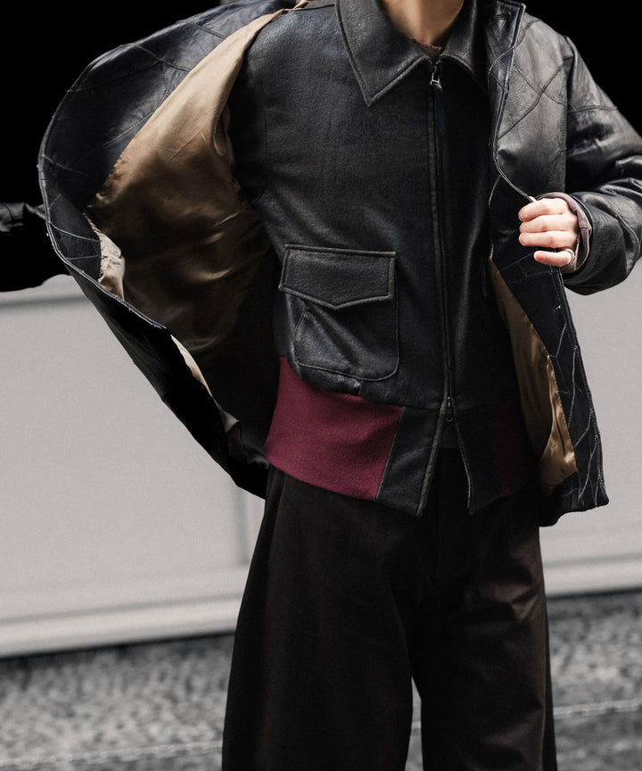 ANTHEM A アンセムエーのCRACK TERRY BLOUSONのBROWN 公式通販サイトsession福岡セレクトショップ