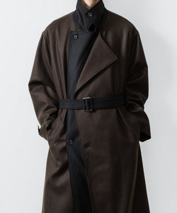ssstein / シュタイン】DOUBLE LAPELED DOUBLE BREASTED COAT - GREY
