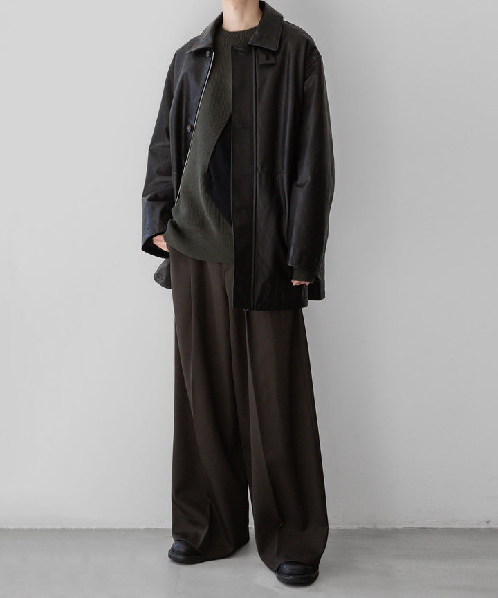 stein(シュタイン)の23AWコレクションCROSSOVER KNIT LSのMILITARY KHAKI × BLACK