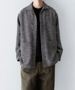 画像をギャラリービューアに読み込む, INTÉRIM インテリムのDOUBLE SIDED JACQUARD TWEED DEAD STOCK HYPER BIG FLY FRONT SHIIRT JACKETのBLACK公式通販サイトsession福岡セレクトショップ
