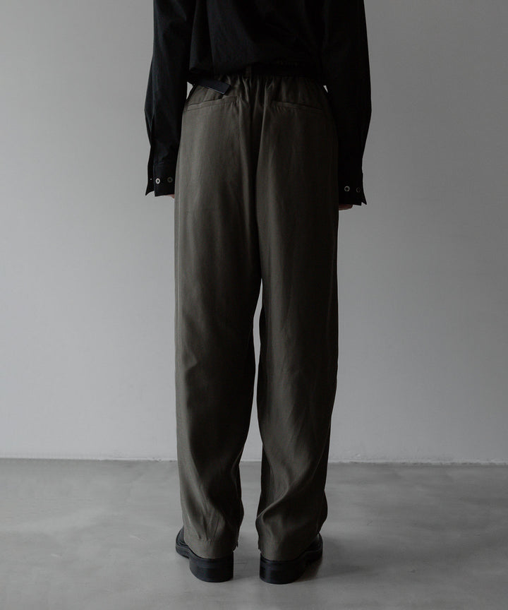 【stein】CUPRO WIDE EASY TROUSERS - GREY KHAKI