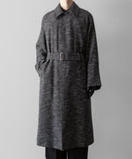 画像をギャラリービューアに読み込む, INTÉRIM(インテリム)のMELANGE DONEGAL HERRINGBONE HYPER BIG BELTED OVER COATのBLACKの公式通販サイトsession福岡セレクトショップ
