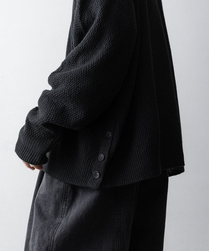 The Viridi-anneザ ヴィリディアンのLINEN KNIT POLOのBLACK 公式通販サイトsession福岡セレクトショップ