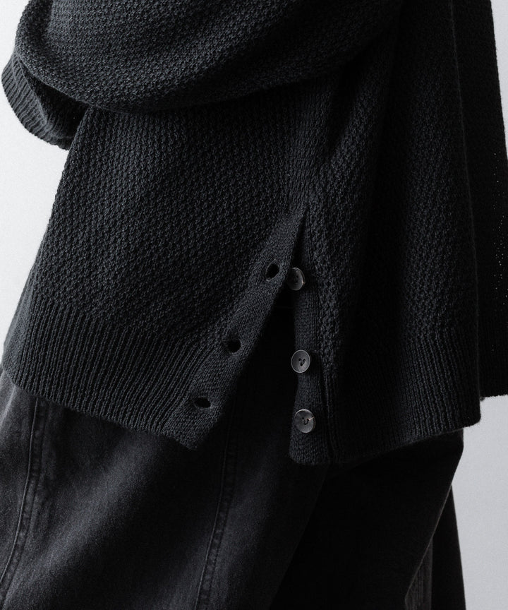 The Viridi-anneザ ヴィリディアンのLINEN KNIT POLOのBLACK 公式通販サイトsession福岡セレクトショップ