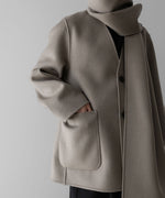 画像をギャラリービューアに読み込む, 【ssstein】WOOL CASHMERE BEAVER REVERSIBLE STOLE JACKET - TAUPE GREY
