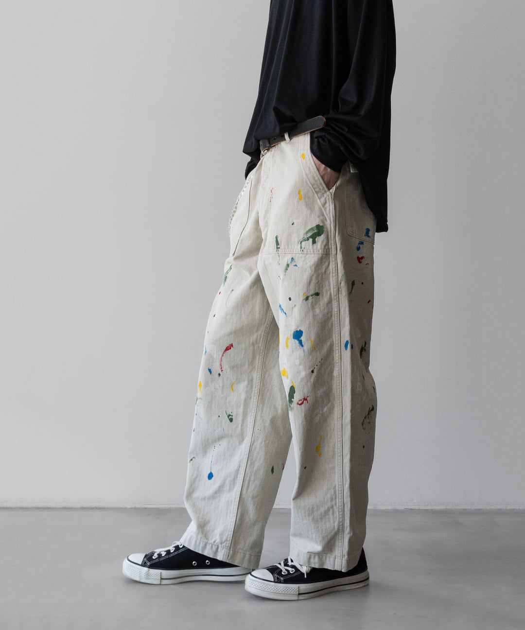 INTÉRIM - インテリムのMILK PAINT ORGANIC COTTON HBT TWILL BAKER PANTSのPU.IVORY公式通販サイトsession福岡セレクトショップ