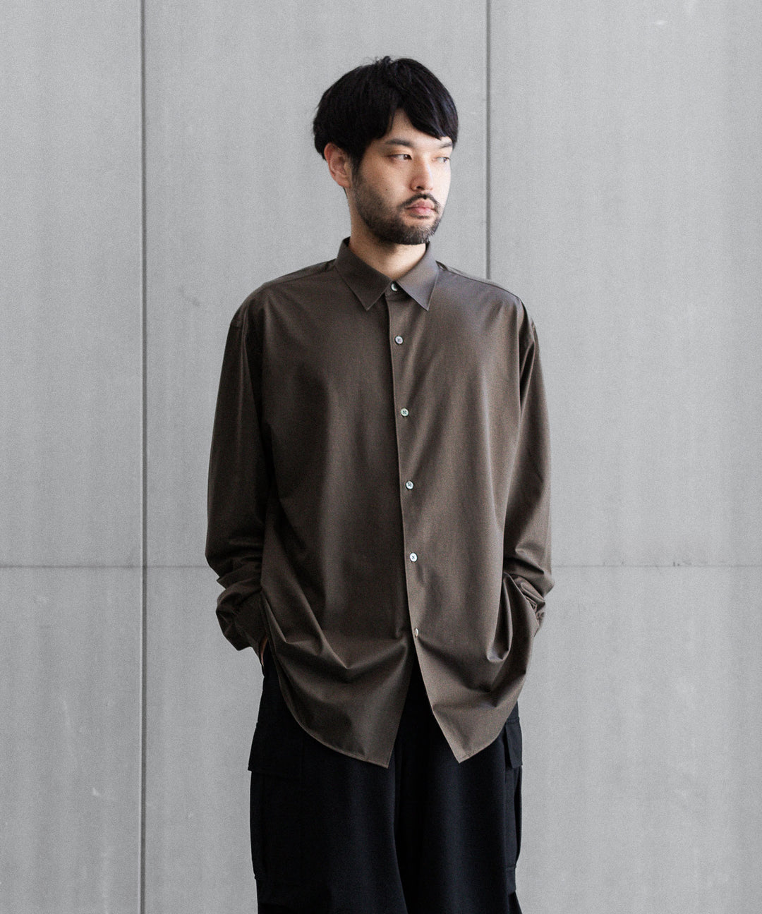 KANEMASA PHIL.-カネマサフィル46G MODEST SHIRTのBROWN公式通販サイトsession福岡セレクトショップ