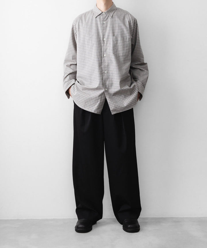 ssstein(シュタイン)のCOTTON LLAMA OVERSIZED REGULAR COLLAR SHIRT - GRAPH CHECKの公式通販サイトsession福岡セレクトショップ