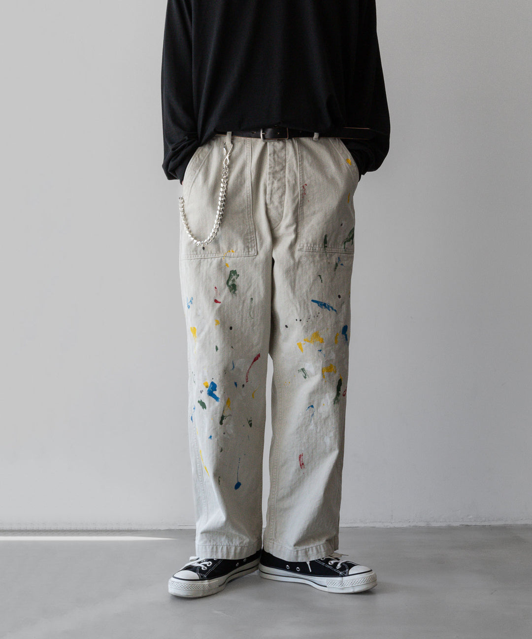 INTÉRIM - インテリムのMILK PAINT ORGANIC COTTON HBT TWILL BAKER PANTSのPU.IVORY公式通販サイトsession福岡セレクトショップ