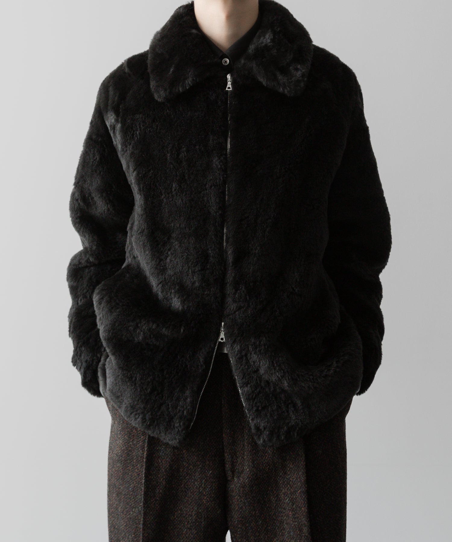 ssstein(シュタイン)の24AWコレクション ACRYLIC FUR JACKET - GREY KHAKI 公式通販サイトsession福岡セレクトショップ