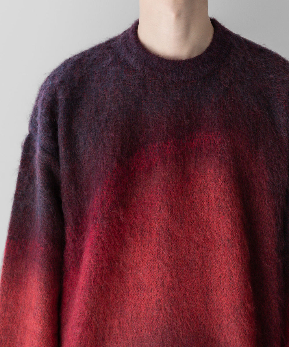 stein(シュタイン)の23AWコレクションOVERSIZED GRADATION MOHAIR LSのRED