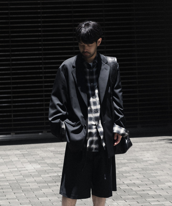 ssstein(シュタイン)のCOTTON VISCOSE OVERSIZED LS SHIRT - BLACK OMBREの公式通販サイトsession福岡セレクトショップ