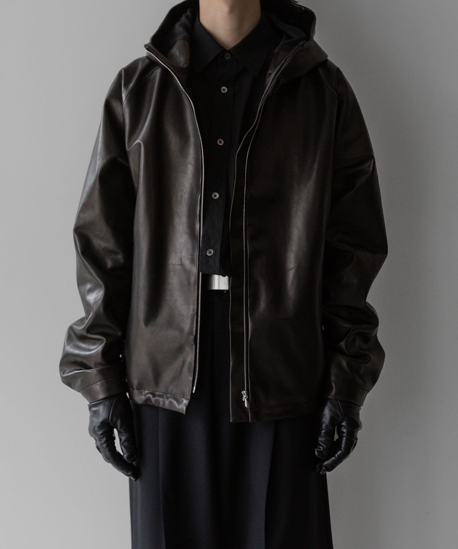 24ssstein Leather Hooded Short Jacket シュタイン