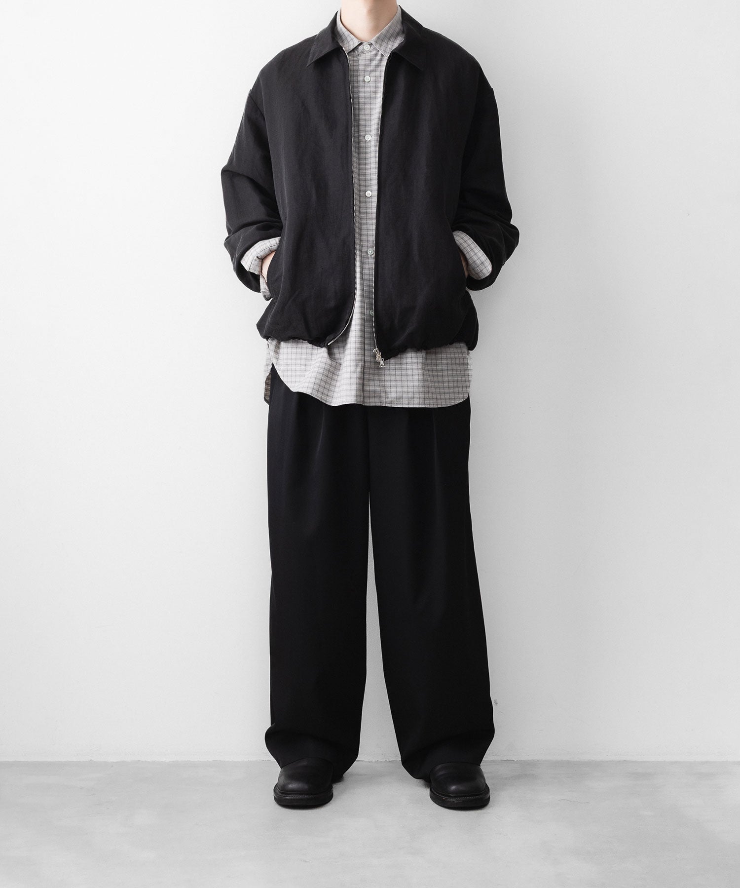 ssstein / シュタイン】COTTON LLAMA OVERSIZED REGULAR COLLAR SHIRT