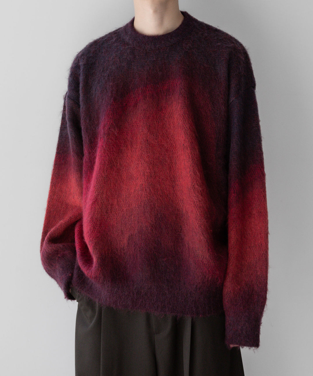 stein(シュタイン)の23AWコレクションOVERSIZED GRADATION MOHAIR LSのRED