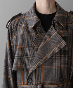 stein(シュタイン)の23AWコレクションOVERSIZED TRENCH COATのGLEN CHECK sessionセッション福岡セレクトショップ 公式通販サイト