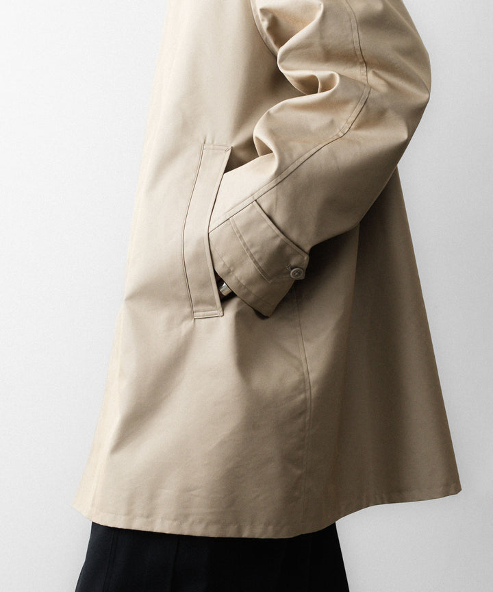 REVERBERATE リバーバレイトのTRENCH COAT SHORT-PLのBEIGE 公式通販サイトsession福岡セレクトショップ