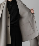 画像をギャラリービューアに読み込む, 【ssstein】WOOL CASHMERE BEAVER REVERSIBLE STOLE JACKET - TAUPE GREY
