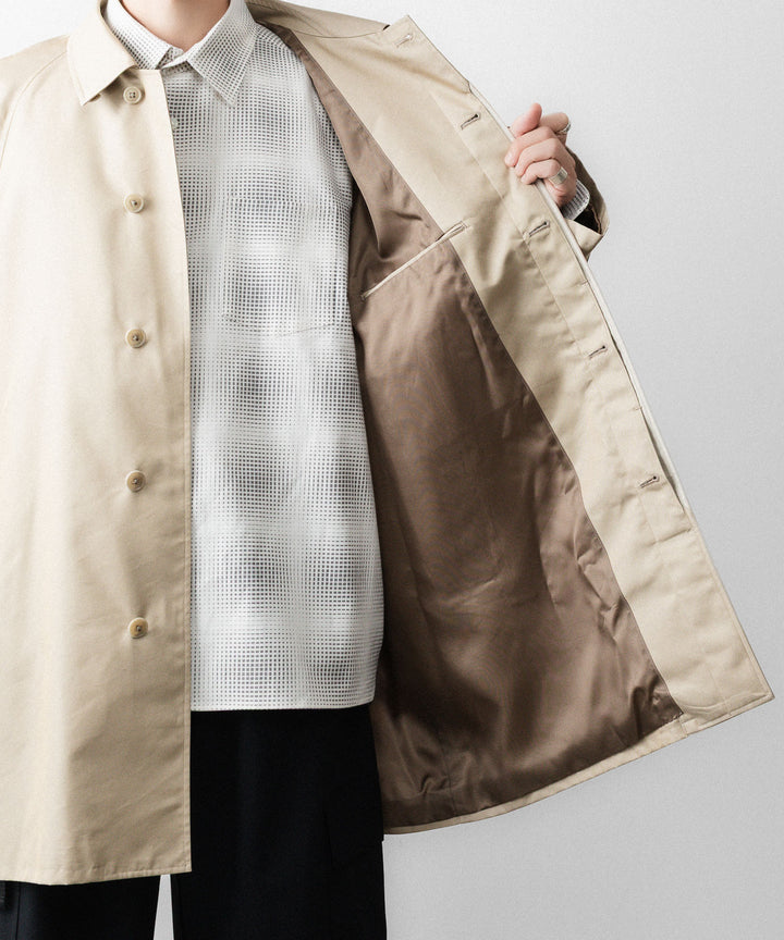 REVERBERATE リバーバレイトのTRENCH COAT SHORT-PLのBEIGE 公式通販サイトsession福岡セレクトショップ