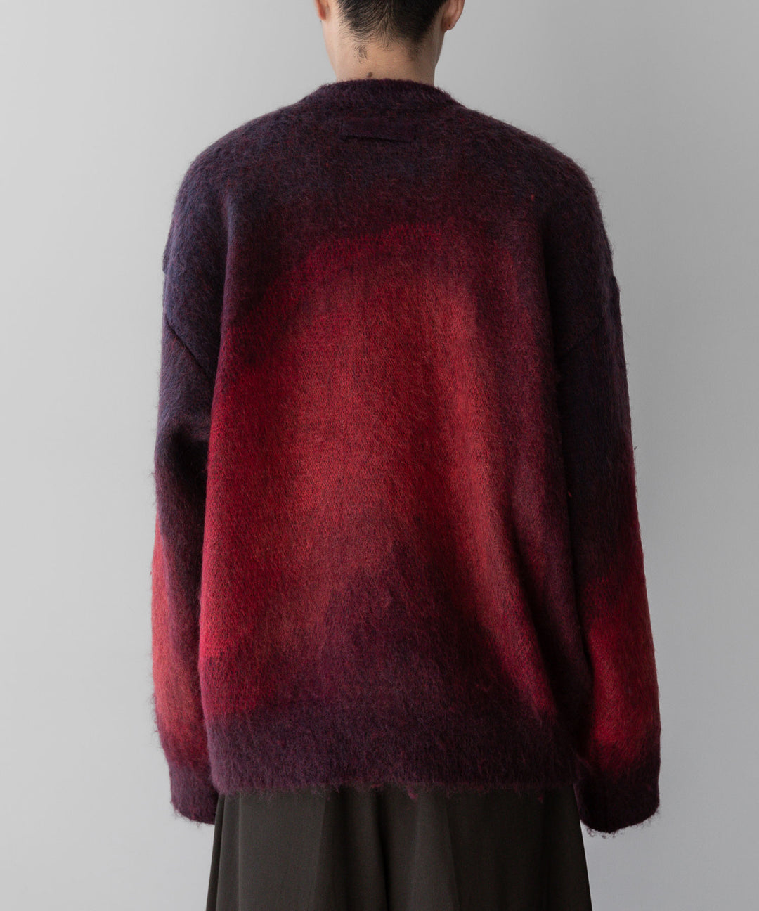 【stein】OVERSIZED GRADATION MOHAIR LS - RED