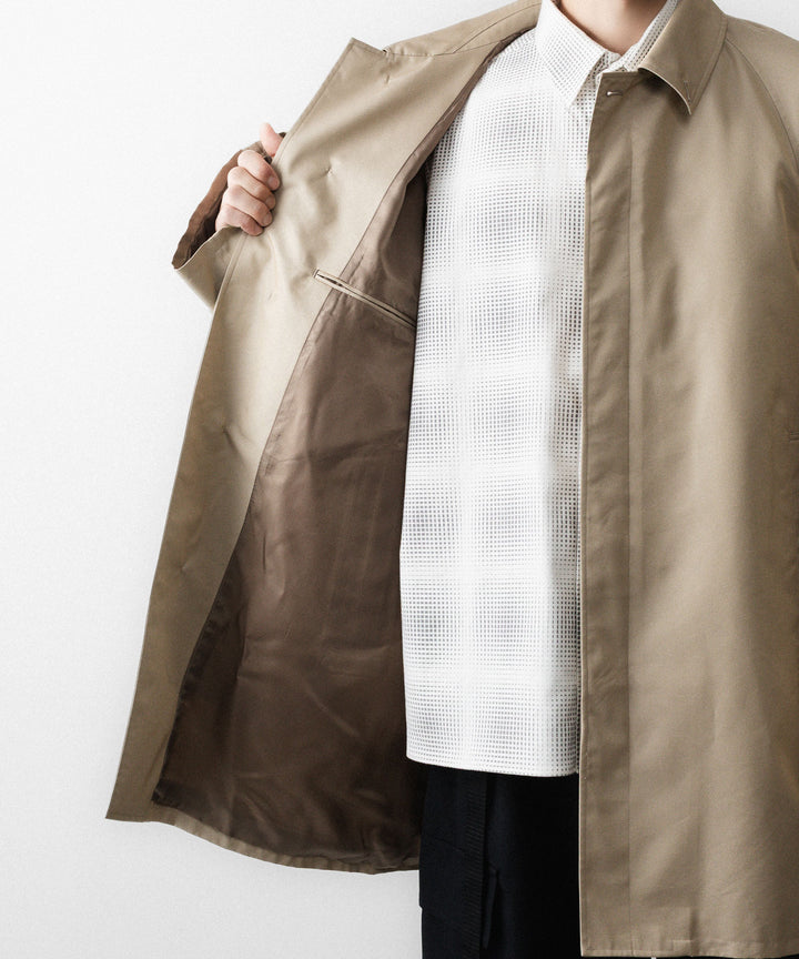 REVERBERATE リバーバレイトのTRENCH COAT SHORT-PLのBEIGE 公式通販サイトsession福岡セレクトショップ