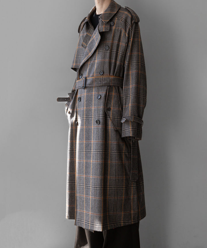 stein(シュタイン)の23AWコレクションOVERSIZED TRENCH COATのGLEN CHECK sessionセッション福岡セレクトショップ 公式通販サイト