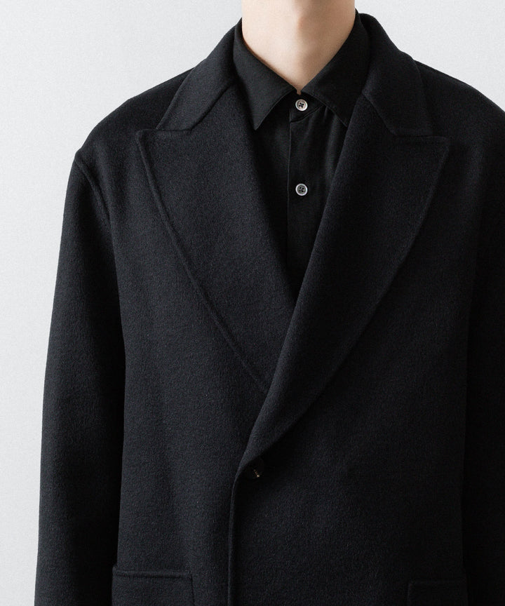ssstein(シュタイン)のWOOL/CASHMERE REVERSIBLE PEAK LAPEL JACKET - BLACK × BLACKの公式通販サイトsession福岡セレクトショップ