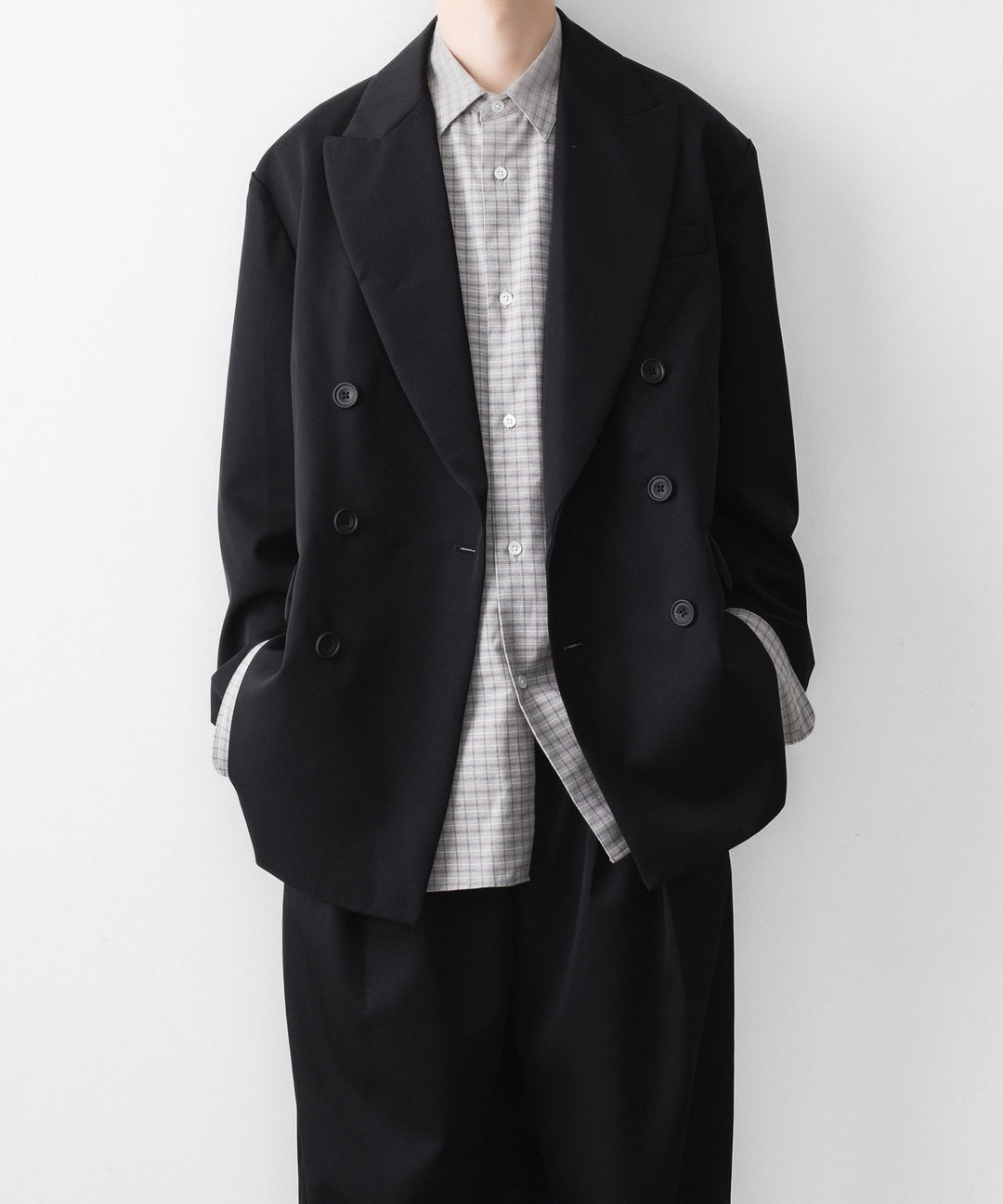 ssstein(シュタイン)のCOTTON LLAMA OVERSIZED REGULAR COLLAR SHIRT - GRAPH CHECKの公式通販サイトsession福岡セレクトショップ