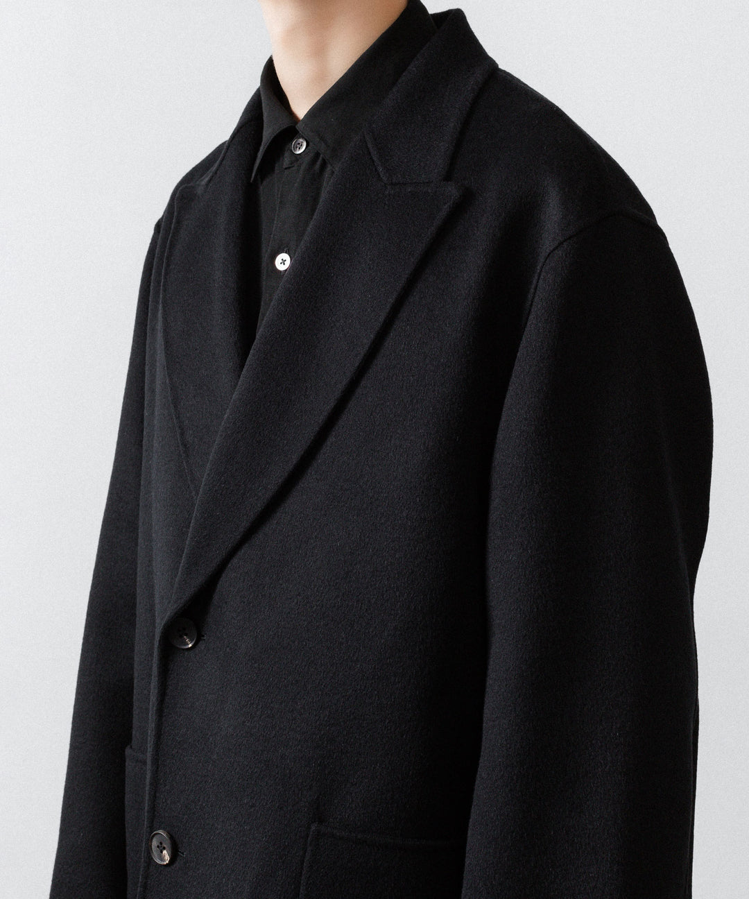 ssstein(シュタイン)のWOOL/CASHMERE REVERSIBLE PEAK LAPEL JACKET - BLACK × BLACKの公式通販サイトsession福岡セレクトショップ