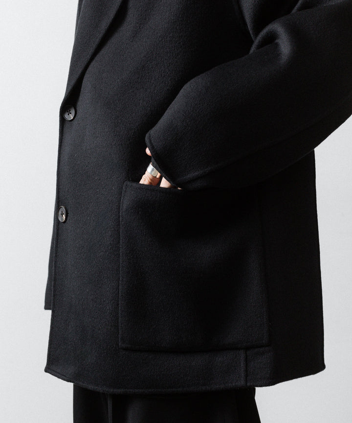 ssstein(シュタイン)のWOOL/CASHMERE REVERSIBLE PEAK LAPEL JACKET - BLACK × BLACKの公式通販サイトsession福岡セレクトショップ