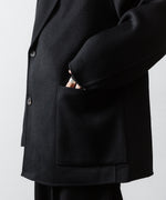 画像をギャラリービューアに読み込む, ssstein(シュタイン)のWOOL/CASHMERE REVERSIBLE PEAK LAPEL JACKET - BLACK × BLACKの公式通販サイトsession福岡セレクトショップ
