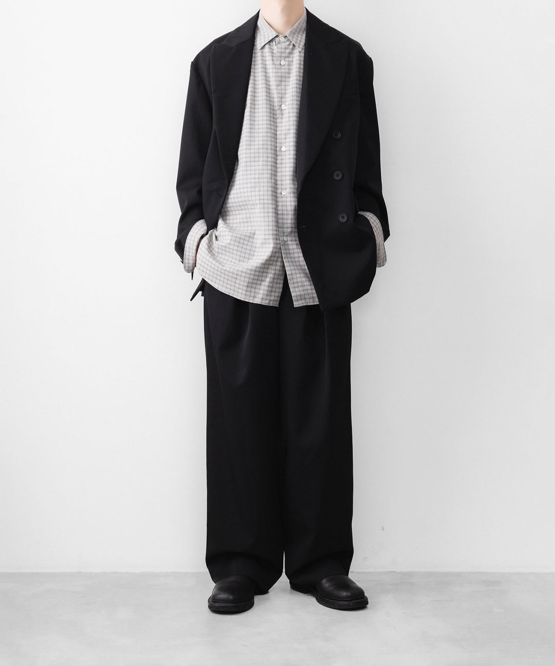 ssstein(シュタイン)のCOTTON LLAMA OVERSIZED REGULAR COLLAR SHIRT - GRAPH CHECKの公式通販サイトsession福岡セレクトショップ