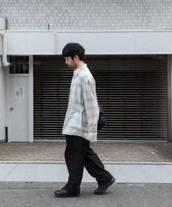 ssstein / シュタイン】 WINDPROOF NYLON WIDE EASY TROUSERS - BLACK