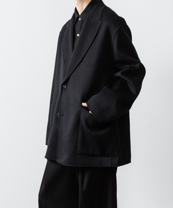 ssstein(シュタイン)のWOOL/CASHMERE REVERSIBLE PEAK LAPEL JACKET - BLACK × BLACKの公式通販サイトsession福岡セレクトショップ