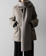 画像をギャラリービューアに読み込む, 【ssstein】WOOL CASHMERE BEAVER REVERSIBLE STOLE JACKET - TAUPE GREY
