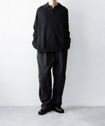 画像をギャラリービューアに読み込む, The Viridi-anneザ ヴィリディアンのLINEN KNIT POLOのBLACK 公式通販サイトsession福岡セレクトショップ
