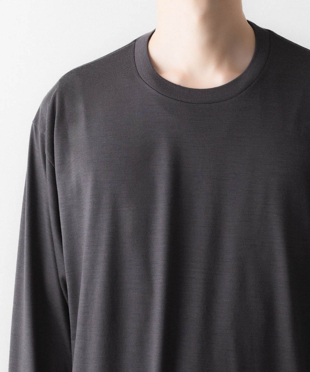 ssstein(シュタイン)のFINE WOOL OVERSIZED LONG SLEEVE TEE - CHARCOALの公式通販サイトsession福岡セレクトショップ